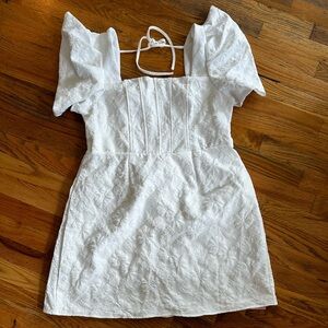 White mini dress